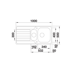 BLANCO DINAS 6 S Stal szczotkowana odwracalny, korek auto.523379